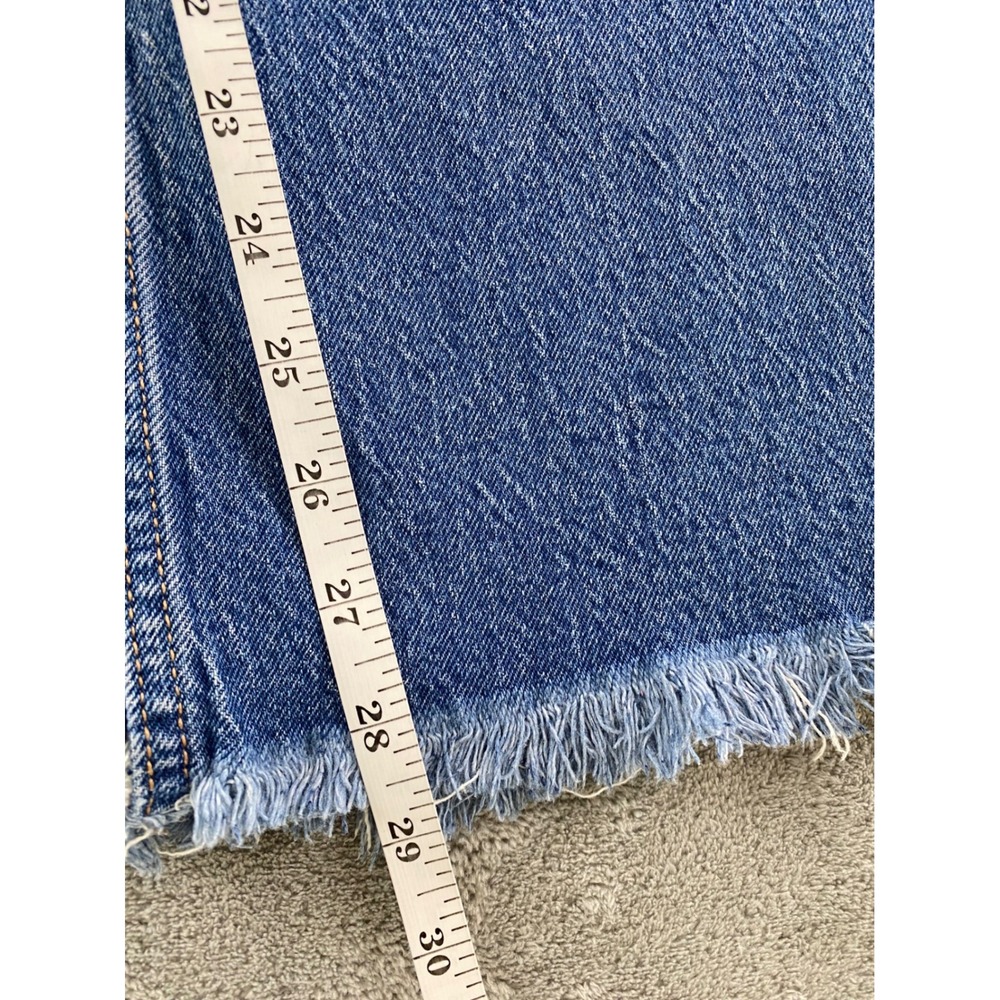 Old Navy Womens Plus 22 Mid-Rise Wide-Leg Jeans Medium Wash Raw Hem Blue Denim - Picture 11 of 14